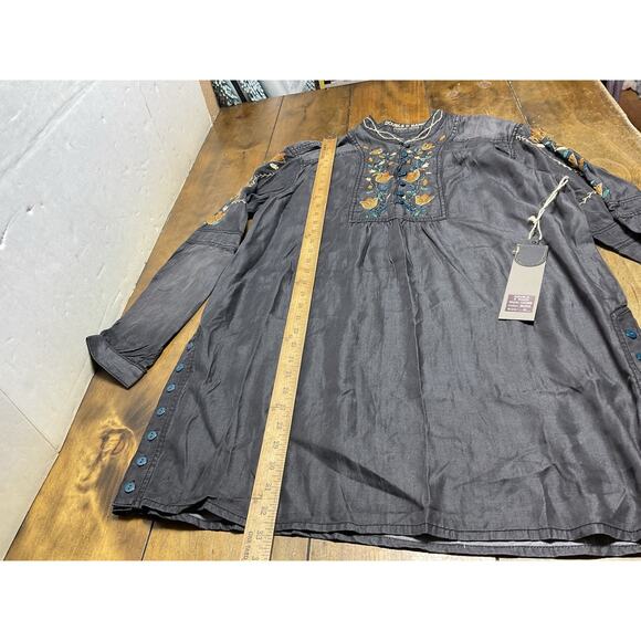 Double D Ranch Carrizo Canyon Western Denim Embroidered Tunic Size Medium NWT - Picture 10 of 14